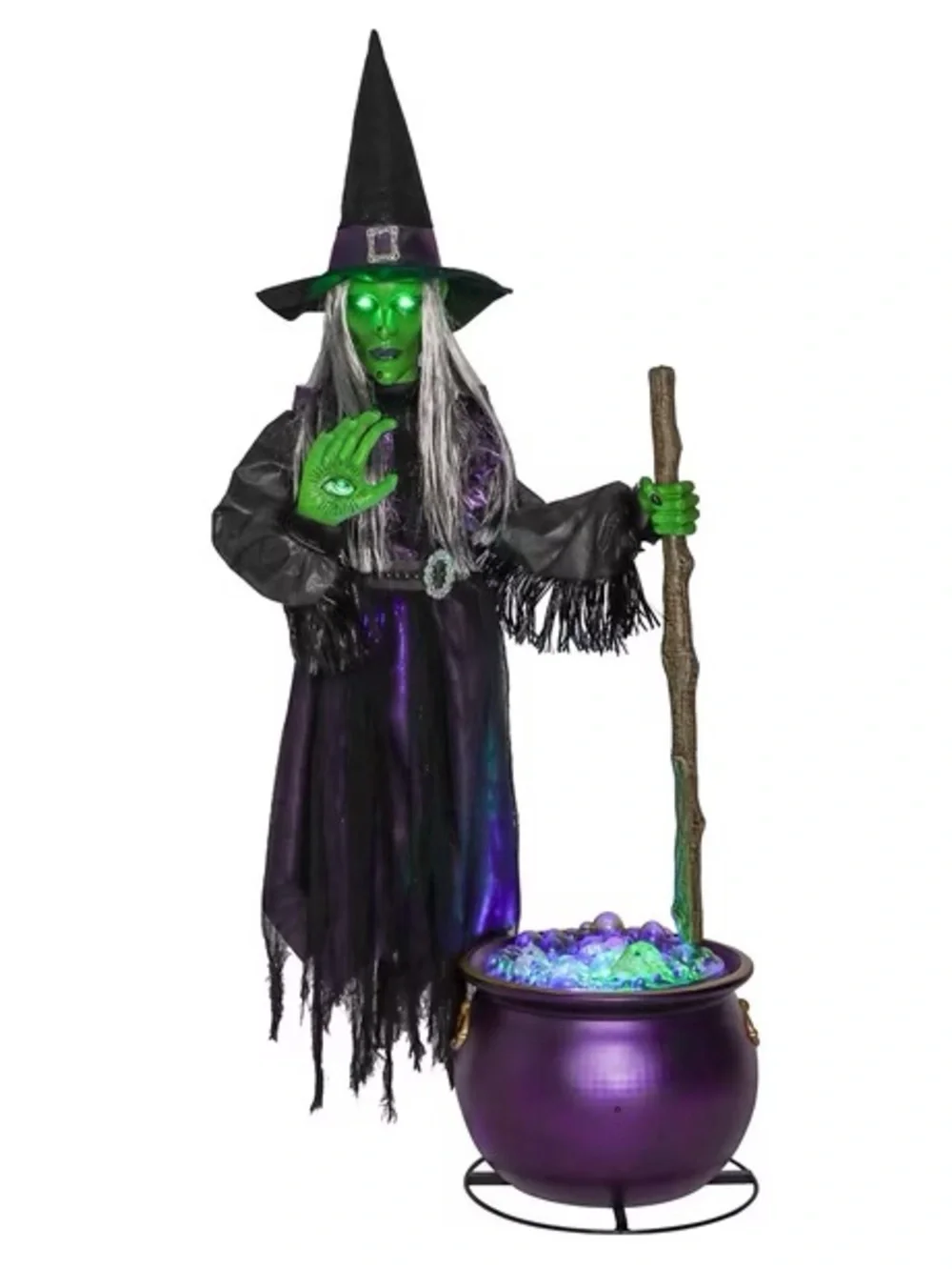 6.5' Pre-Lit Animated Floating Witch